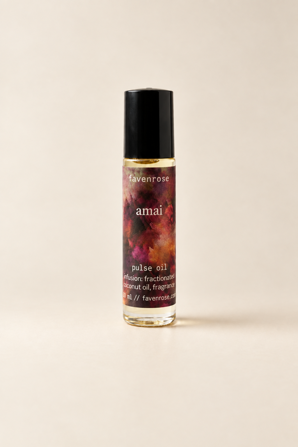 Amai Pulse Oil with a warm ivory background