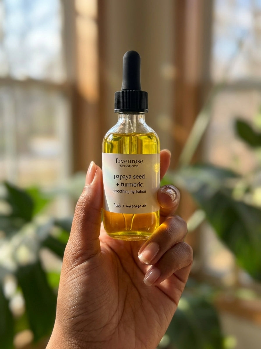 Papaya seed & turmeric body oil